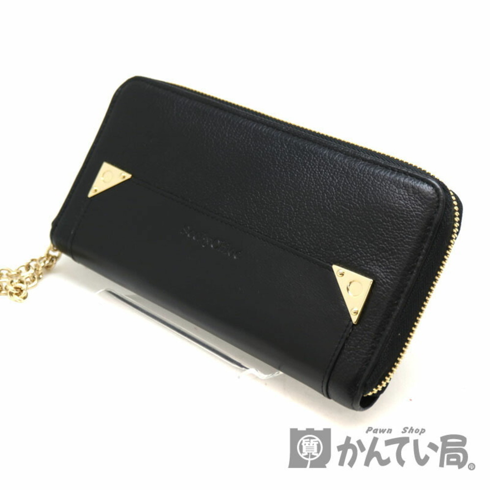 See by Chloe Round Zip Wallet Leather Black